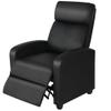 Black High-Density Faux Leather Push Back Recliner Chair view 1