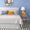 Twin/Twin XL 2-Piece White Polyester Microfiber Diamond Quilted Quilt Set view 1