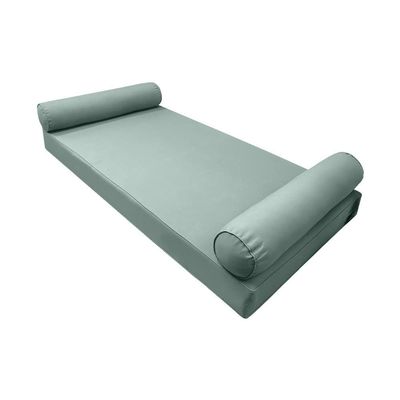 |SLIPCOVER ONLY|S5 Outdoor Daybed Mattress Bolster Pillow Cushion Covers Pipe Trim Twin-XL AD002