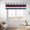 Anzona Curtain Valance Tab Top Valance for Windows, Red Blue White Tab Top Curtains for Kitchen Cafe Living Room Bedroom, Rustic Barn Wood Grain Retro Farm Short Window Treatment, 42" x 12" view 1