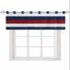Anzona Curtain Valance Tab Top Valance for Windows, Red Blue White Tab Top Curtains for Kitchen Cafe Living Room Bedroom, Rustic Barn Wood Grain Retro Farm Short Window Treatment, 42" x 12" view 2