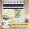 Anzona Curtain Valance Tab Top Valance for Windows, Red Blue White Tab Top Curtains for Kitchen Cafe Living Room Bedroom, Rustic Barn Wood Grain Retro Farm Short Window Treatment, 42" x 12" view 4