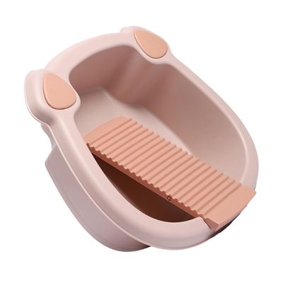 Healeved Washboard for Laundry Hand Wash Board Basin Space-Saving Design for Dormitory and Home