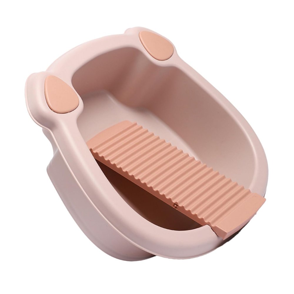 Healeved Washboard for Laundry Hand Wash Board Basin Space-Saving Design for Dormitory and Home