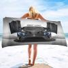 ISILA Sports car Pattern Pool Towel, Microfiber Beach Towel Oversized, Absorbent sandless Lightweight Beach Towel for Beach Bath Yoga view 1