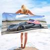 ISILA Sports car Pattern Pool Towel, Microfiber Beach Towel Oversized, Absorbent sandless Lightweight Beach Towel for Beach Bath Yoga view 4