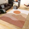 Modern Mid Century Boho Sun Area Rugs, Boho Abstract Sun and Mountain Print Carpet, Indoor Non-Slip Kids Rug for Room Sofa Living Room Mat Bedroom Home Decor Floor Mats,4 x 6ft view 4