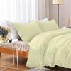 The OutNeT Ivory Solid Duvet Cover Set Oversized Cal-King 98x108 Size Egyptian Cotton Luxury Soft & Breathable Comforter Cover with Hidden Zipper Closer & Corner Ties Durable and Fade Resistant view 3