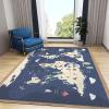 Retro World Map Area Rugs, Continents Oceans World Map Print Carpet, Indoor Non-Slip Kids Rug Machine Washable Breathable Durable Carpet for Front Entrance Floor Decor,2 x 6ft view 3