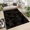 RITADI Modern European Style Black Gold Irregular Area Rug, Indoor Non-Slip Kids Rugs for Room Sofa Living Room Mat Bedroom Home Decor Floor Mats,3 x 4ft view 4