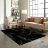 Black and Gold Marble Lines Kids Area Rug, Abstract Luxury Indoor Non-Slip Print Carpet, Machine Washable Breathable Durable Rugs for Front Entrance Floor Decor,3 x 5ft view 4