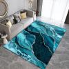 Blue Marble Pattern Area Rug, Stylish Simple Abstract Print Carpet, Indoor Non-Slip Kids Rug for Room Sofa Living Room Mat Bedroom Home Decor Floor Mats,5 x 6ft view 3