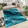 Blue Marble Pattern Area Rug, Stylish Simple Abstract Print Carpet, Indoor Non-Slip Kids Rug for Room Sofa Living Room Mat Bedroom Home Decor Floor Mats,5 x 6ft view 4