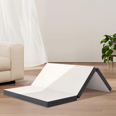 4 Inch Queen Foldable Mattress, Trifold Mattress with CertiPUR-US Certified, Folding Mattress with Breathable & Washable Cover, Foldable Mattress for Camping, Guest, Floor RV - 78" x 58" x 4"(Queen