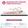 4 Inch Queen Foldable Mattress, Trifold Mattress with CertiPUR-US Certified, Folding Mattress with Breathable & Washable Cover, Foldable Mattress for Camping, Guest, Floor RV - 78" x 58" x 4"(Queen view 4