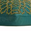 The HomeCentric Decorative Teal Blue Pack of 2, 12"x24" (30x60 cm) Lumbar Pillow Cover, Silk Beaded Oblong Pillow, Geometric Pattern Modern Style - Narin view 2