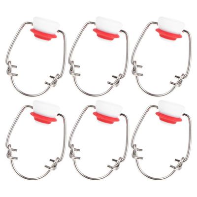 White Fake Beards 6pcs Swing Top Glass Bottle Caps Flip Top Beer Bottle Cap Airtight Replacement Caps with Seal Washers for Beverages Wine Juice Bottle Swing Cap