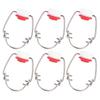 White Fake Beards 6pcs Swing Top Glass Bottle Caps Flip Top Beer Bottle Cap Airtight Replacement Caps with Seal Washers for Beverages Wine Juice Bottle Swing Cap view 1
