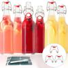 White Fake Beards 6pcs Swing Top Glass Bottle Caps Flip Top Beer Bottle Cap Airtight Replacement Caps with Seal Washers for Beverages Wine Juice Bottle Swing Cap view 2
