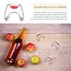 White Fake Beards 6pcs Swing Top Glass Bottle Caps Flip Top Beer Bottle Cap Airtight Replacement Caps with Seal Washers for Beverages Wine Juice Bottle Swing Cap view 3