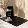 Coffee Mat 12''x19'', Dish Drying Mats for Kitchen Counter Absorbent Hide Stain Coffee Bar Accessories Anti Spill Mats Rubber Backed Fit Under Espresso Machine Dish Rack (Black) view 1
