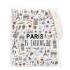 POFULL Paris Themed Gifts Paris Is Calling And I Must Go Tote Bag Paris Lover Gift (Paris Is Calling Tote Bag) view 1