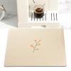 Cream Dish Drying Mat 16''x19'', Absorbent Anti Spill Bar Mat for Kitchen Counter, Fits Under Coffee Maker & Espresso Machine view 1