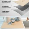 Cream Dish Drying Mat 16''x19'', Absorbent Anti Spill Bar Mat for Kitchen Counter, Fits Under Coffee Maker & Espresso Machine view 3