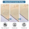 Cream Dish Drying Mat 16''x19'', Absorbent Anti Spill Bar Mat for Kitchen Counter, Fits Under Coffee Maker & Espresso Machine view 4