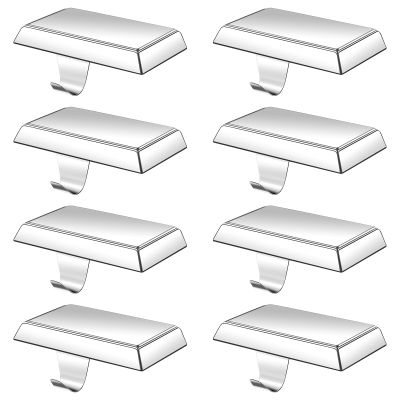 EBANKU Christmas Stocking Holder, 8 Packs Mantel Stocking Hangers Fireplace Stocking Holders Bases for Christmas Decorations (Silver)