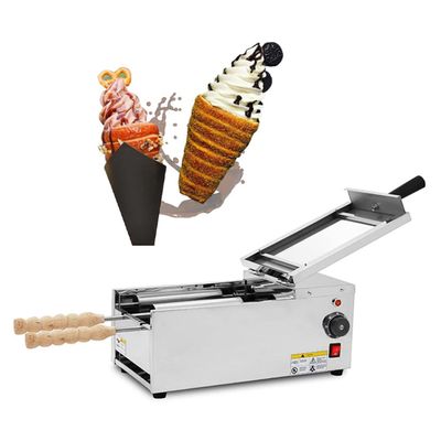 DAZULI Electric Ice Cream Cone Machine Stainless Steel Machine/Chimney Cake Oven/Chimney Cake Making Machine Oven Machine with 2 Stainless Steel Bars