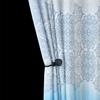 Liveinu Shower Curtain, Gradient Polyester Fabric Shower Curtain Set with Hooks, Rustic Waterproof Morocco Printed Bathroom Shower Curtain Sets, Grey White60x72 view 2