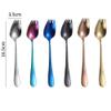 Stainless Steel 2 in 1 Sporks 6.5inch Salad Forks Dessert Spoons Long Handle Spork Dinner Spoons Fruit Appetizer Dessert Forks(Gold) view 2