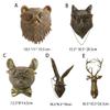 Animal Head Ornament Antique Bronze Wall Hanging Sculptures Glasses Bear Mouse Deer Head Resin Crafts Ornament Scene Decoration Home Decor(D) view 2