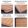 SUNMME Bamboo Wood Bath Mat, Sturdy Shower Mat,Wooden Bamboo Bath Shower Mat,Non-Slip Waterproof Large Bathroom Floor Mat for Indoor Outdoor,Easy Storage,Outdoor Shower Mat,60x80cm/24x31in view 4
