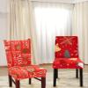 Christmas Dining Chair Slipcovers Set of 4, Stretch Removable Washable Dining Room Chair Protector Slipcovers, Washable Christmas Chair Slip Cover for Dining Room Chair Holiday Party Christmas(A4) view 3