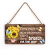 Sunflower Inspirational Wall Decor Every Day Is a New Beginning Motivational Wall Decor Butterfly Wooden Wall Art Decor for Home Office Kitchen Housewarming Gift view 1