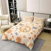 100% Cotton Groovy Party Decorations Duvet Cover Full for Girls Women Peace Sign Decor Bedding Set Hippie Butterfly Comforter Cover Cute Kawaii Florals Soft Breathable Bed Sets Honey Bee Gifts view 2