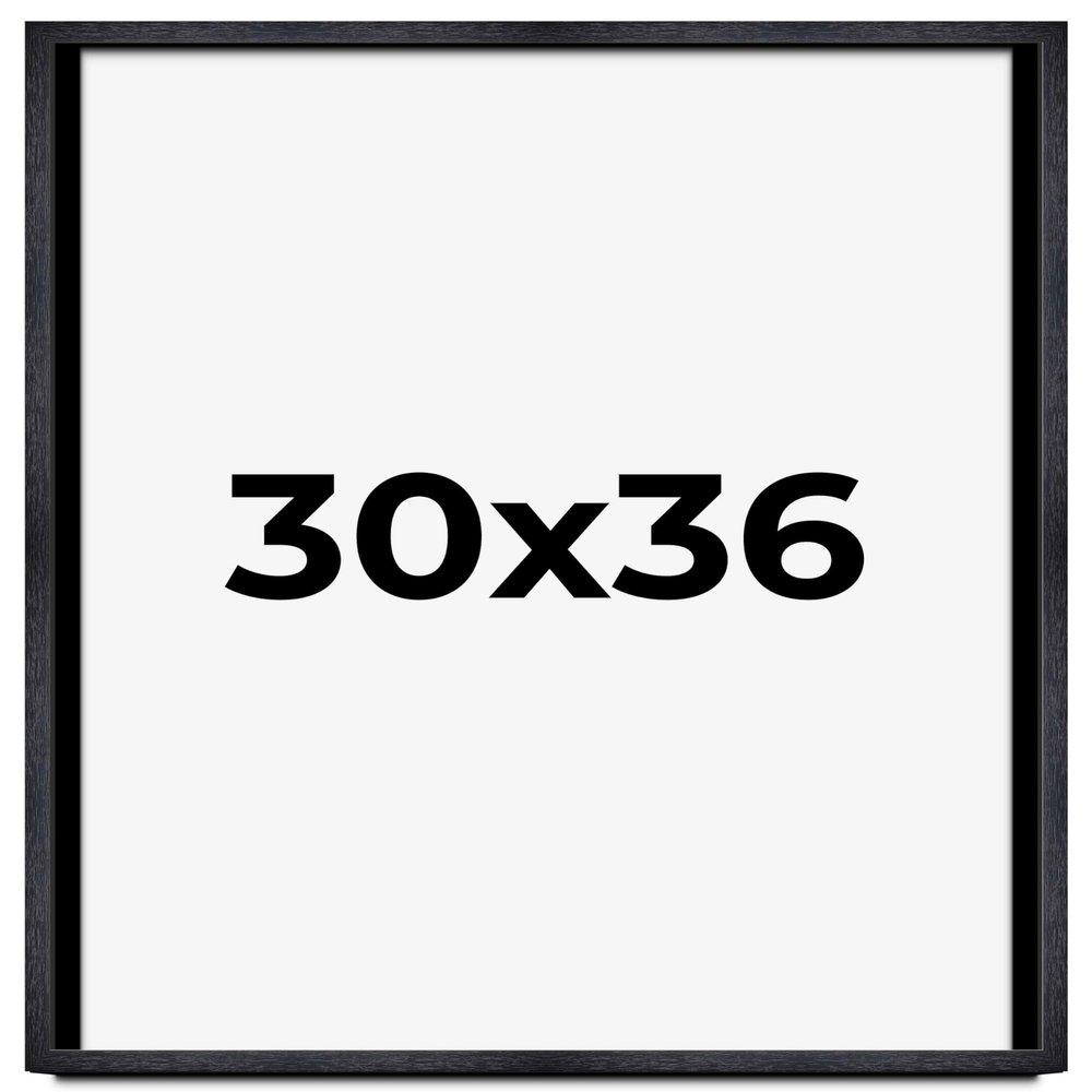 30x36 Shadow Box Black Farmhouse Wood Texture Display Frame | 1 Inch Deep | 0.75 Inch Moulding Width | Includes Shatter Resistant Acrylic Plexiglass, Backing & Hanging Hardware