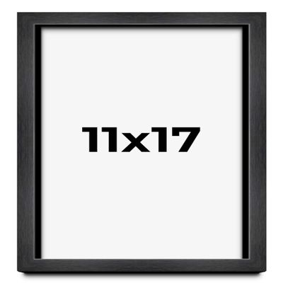 11x17 Shadow Box Frame Charcoal Black | 1" Depth of Usable Space| Vertical or Horizontal Display | Interior Size 11x17 or 17x11 Inches| UV Resistant Acrylic, Acid-Free Backing, Hangers | Made in USA