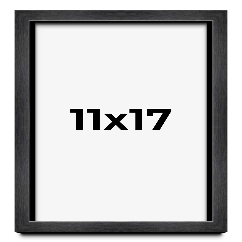 11x17 Shadow Box Frame Charcoal Black | 1" Depth of Usable Space| Vertical or Horizontal Display | Interior Size 11x17 or 17x11 Inches| UV Resistant Acrylic, Acid-Free Backing, Hangers | Made in USA