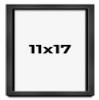 11x17 Shadow Box Frame Charcoal Black | 1" Depth of Usable Space| Vertical or Horizontal Display | Interior Size 11x17 or 17x11 Inches| UV Resistant Acrylic, Acid-Free Backing, Hangers | Made in USA view 1