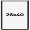 26x40 Shadow Box Black Farmhouse Wood Texture Display Frame | 1 Inch Deep | 0.75 Inch Moulding Width | Includes Shatter Resistant Acrylic Plexiglass, Backing & Hanging Hardware view 1