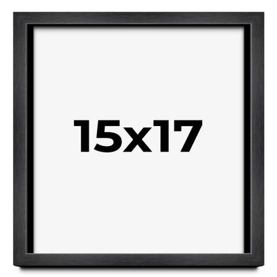 15x17 Shadow Box Frame Charcoal Black | 1" Depth of Usable Space| Vertical or Horizontal Display | Interior Size 15x17 or 17x15 Inches| UV Resistant Acrylic, Acid-Free Backing, Hangers | Made in USA