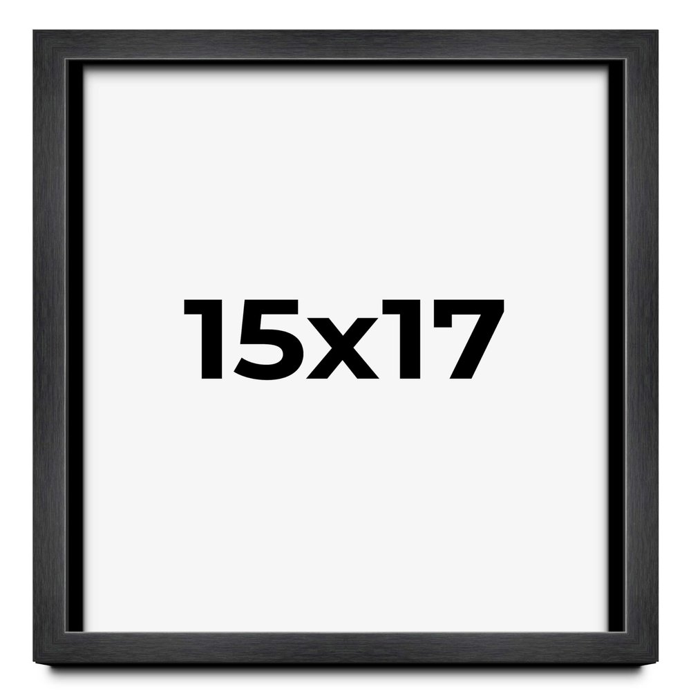 15x17 Shadow Box Frame Charcoal Black | 1" Depth of Usable Space| Vertical or Horizontal Display | Interior Size 15x17 or 17x15 Inches| UV Resistant Acrylic, Acid-Free Backing, Hangers | Made in USA