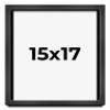 15x17 Shadow Box Frame Charcoal Black | 1" Depth of Usable Space| Vertical or Horizontal Display | Interior Size 15x17 or 17x15 Inches| UV Resistant Acrylic, Acid-Free Backing, Hangers | Made in USA view 1