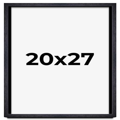 20x27 Shadow Box Black Farmhouse Wood Texture Display Frame | 1 Inch Deep | 0.75 Inch Moulding Width | Includes Shatter Resistant Acrylic Plexiglass, Backing & Hanging Hardware