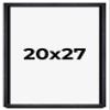 20x27 Shadow Box Black Farmhouse Wood Texture Display Frame | 1 Inch Deep | 0.75 Inch Moulding Width | Includes Shatter Resistant Acrylic Plexiglass, Backing & Hanging Hardware view 1