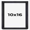 10x16 Shadow Box Black Farmhouse Wood Texture Display Frame | 1 Inch Deep | 0.75 Inch Moulding Width | Includes Shatter Resistant Acrylic Plexiglass, Backing & Hanging Hardware view 1
