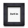 3x4 Inch Shadow Box Black Farmhouse Wood Texture Display Frame | 1 Inch Deep | 0.75 Inch Moulding Width | Includes Shatter Resistant Acrylic Plexiglass, Backing & Hanging Hardware view 1